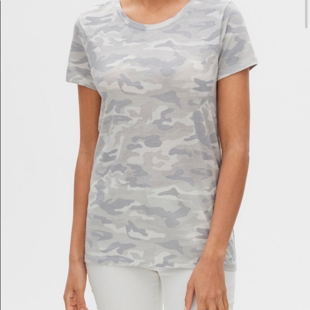 Grey camouflage top